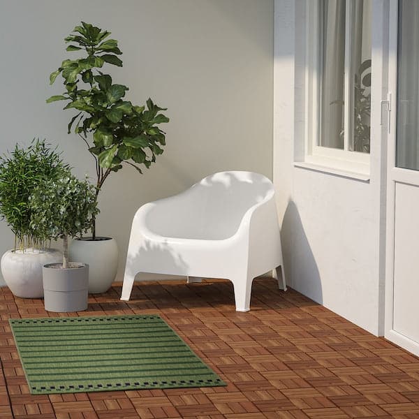 KORSNING - Rug flatwoven, in/outdoor, green purple/striped, 80x150 cm - best price from Maltashopper.com 00553232