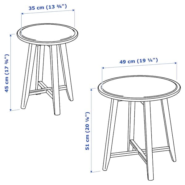 KRAGSTA - Nest of tables, set of 2, black