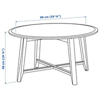 KRAGSTA - Coffee table, white, 90 cm - best price from Maltashopper.com 20286638