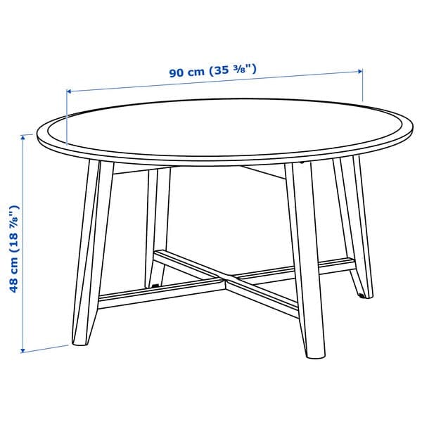 Ikea KRAGSTA - Coffee table, white, 90 cm