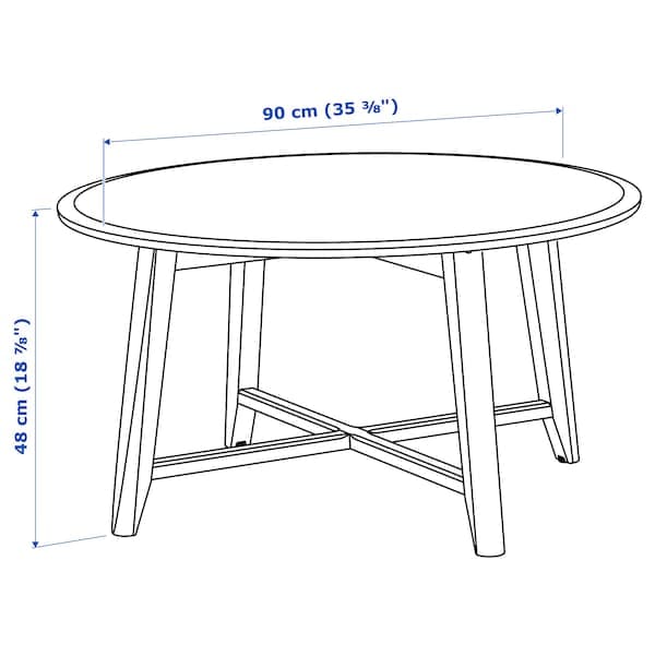 Ikea KRAGSTA - Coffee table, black, 90 cm