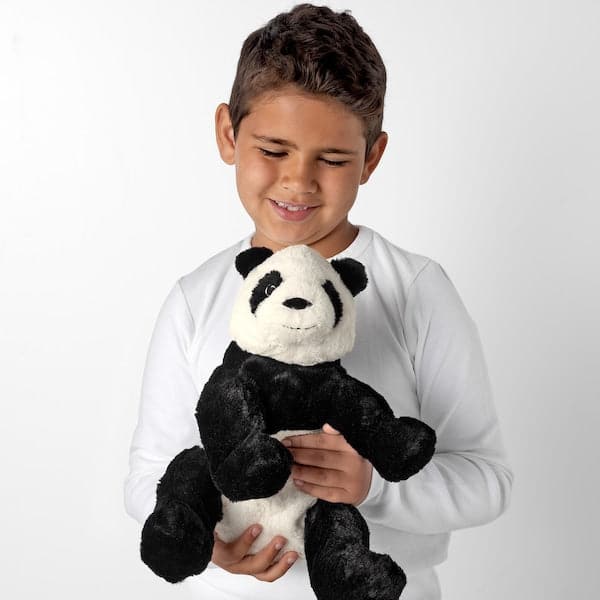 KRAMIG - Soft toy, white/black