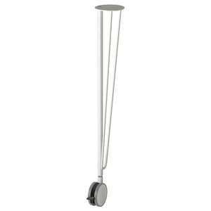 Ikea KRILLE - Leg with castor, white, 70 cm