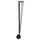 KRILLE - Leg with castor, black, 70 cm