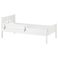 KRITTER - Bed frame with slatted bed base, white, 70x160 cm - best price from Maltashopper.com 69185435