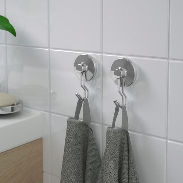 Ikea KROKFJORDEN - Hook with suction cup, zinc plated