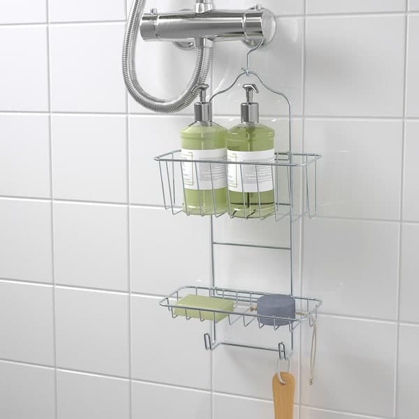 Ikea KROKFJORDEN - Shower hanger, two tiers, zinc plated, 24x53 cm