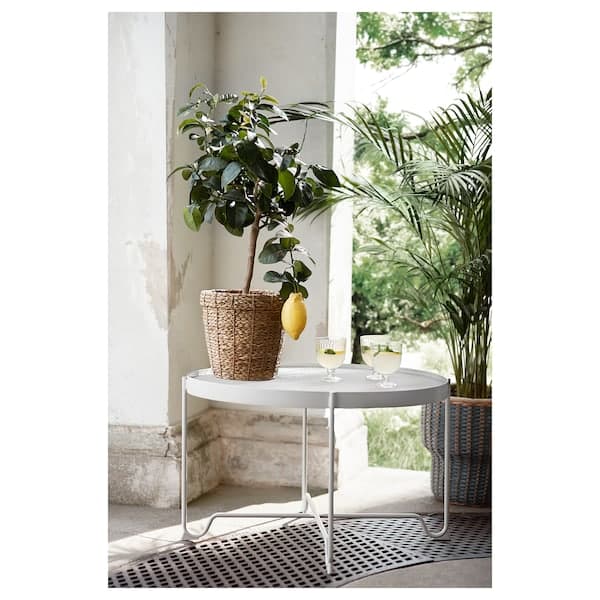 Ikea KROKHOLMEN - Coffee table, outdoor, beige, 73 cm