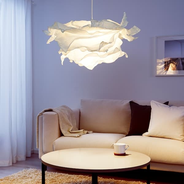 KRUSNING - Pendant lamp shade, white, 85 cm - best price from Maltashopper.com 50259921