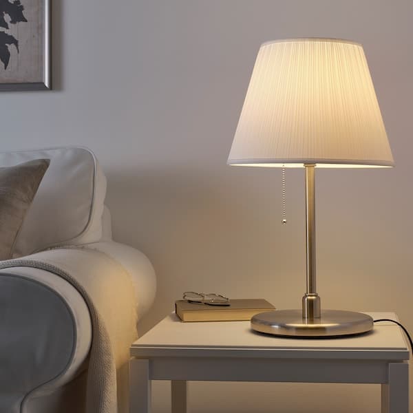 Ikea KRYSSMAST Base for table lamp - nickel-plated ,