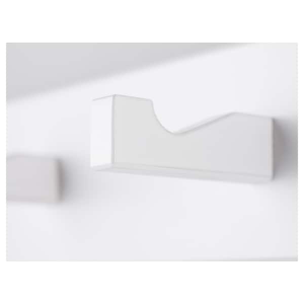 KUBBIS - Rack with 3 hooks, white - best price from Maltashopper.com 30289575