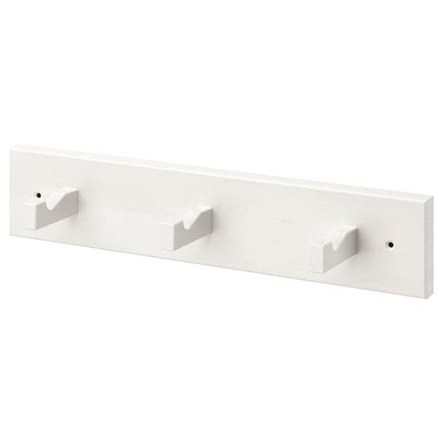KUBBIS - Rack with 3 hooks, white