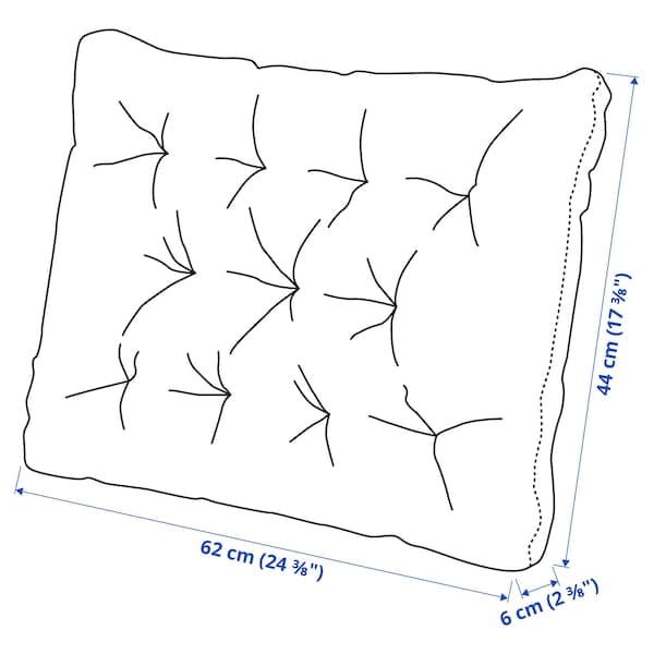 Ikea KUDDARNA Outdoor back cushion - beige 62x44 cm