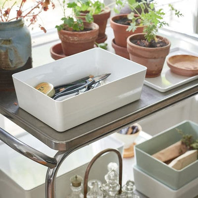 KUGGIS - Box with lid, white, 18x26x8 cm - best price from Maltashopper.com 20280207