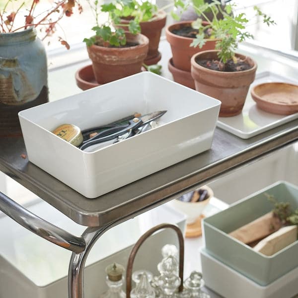 KUGGIS - Box with lid, white, 18x26x8 cm - Premium Household Storage Containers from Ikea - Just €8.99! Shop now at Maltashopper.com