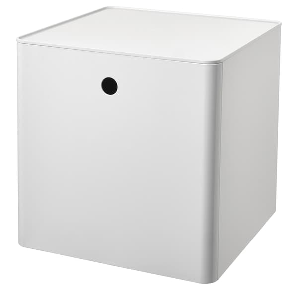 KUGGIS - Storage box with lid, white, 32x32x32 cm - best price from Maltashopper.com 00526875