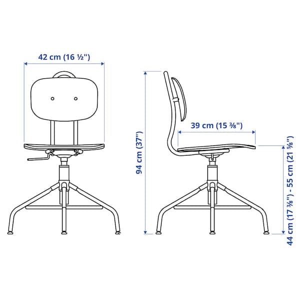 KULLABERG - Swivel chair, black - Premium Chairs from Ikea - Just €90.99! Shop now at Maltashopper.com