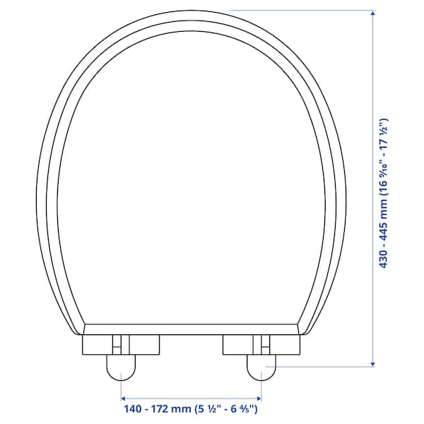 Ikea KULLARNA - Toilet seat, grey