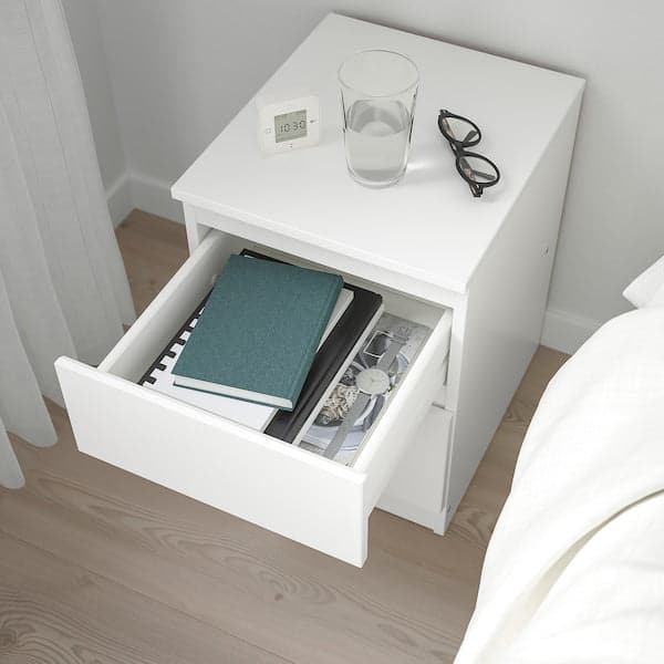 Ikea KULLEN - Chest of 2 drawers, white, 35x49 cm