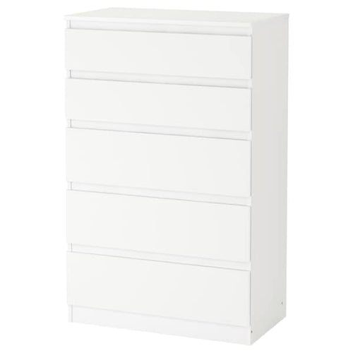 KULLEN - Chest of 5 drawers, white, 70x112 cm