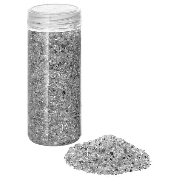 KULÖRT Decoration, crushed glass - white