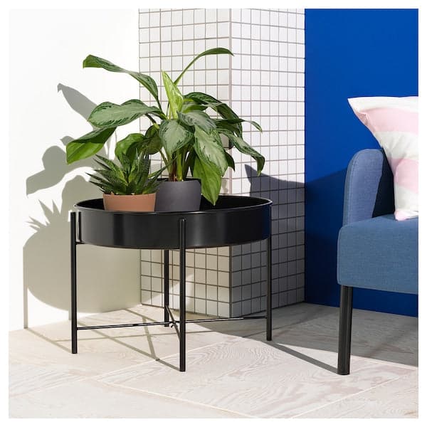KULTURSKOG - Plant stand, black, 58 cm - best price from Maltashopper.com 80556509