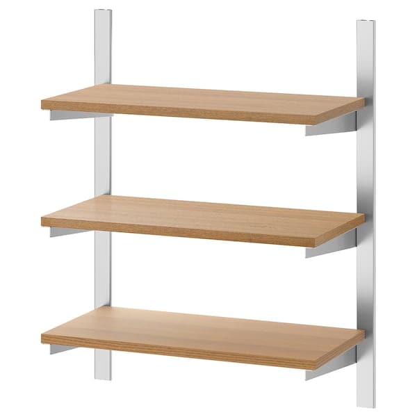 KUNGSFORS - Suspension rail with shelves, stainless steel/ash, 60 cm - best price from Maltashopper.com 59308347