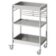 KUNGSFORS kitchen trolley, stainless steel, 60x40 cm