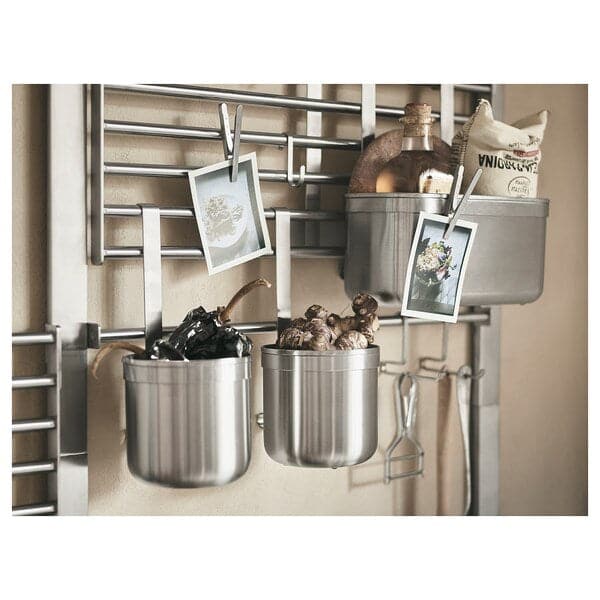 Ikea KUNGSFORS - Container, stainless steel, 24x12x26.5 cm