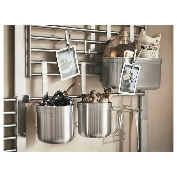 Ikea KUNGSFORS - Container, stainless steel, 12.0x26.5 cm
