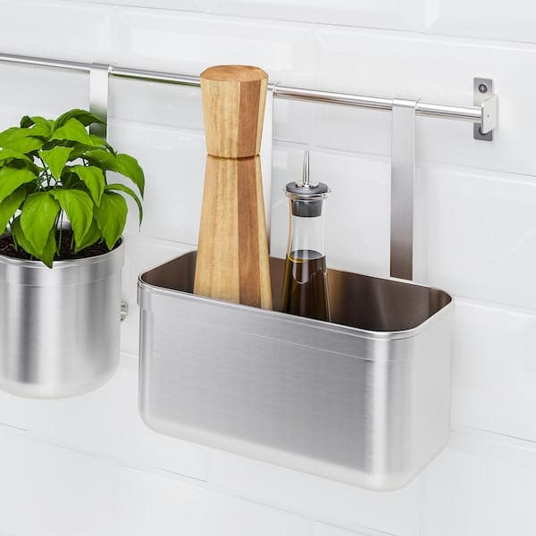 Ikea KUNGSFORS - Container, stainless steel, 24x12x26.5 cm