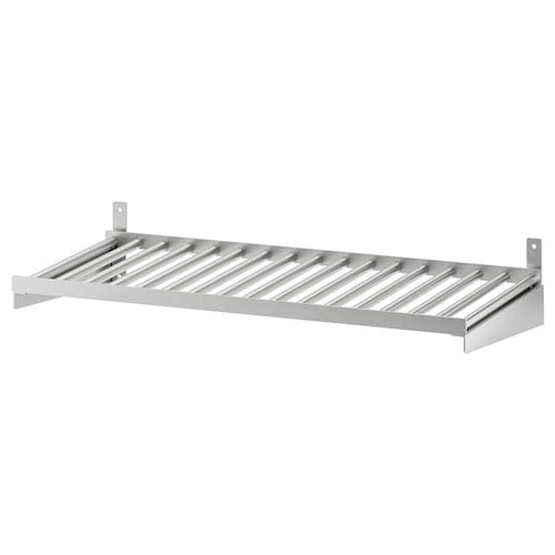 KUNGSFORS - Shelf, stainless steel, 60 cm