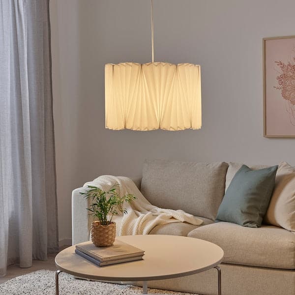 Ikea KUNGSHULT - Lamp shade, pleated white, 42 cm