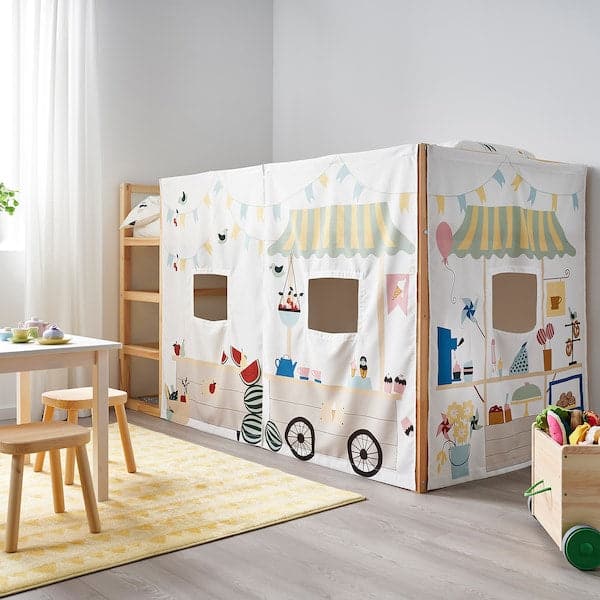 KURA - Bed curtain, market stall pattern - best price from Maltashopper.com 20506145