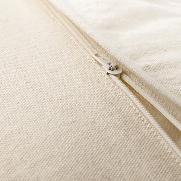 Ikea KUSTFLY - Cushion cover, beige/black, 50x50 cm
