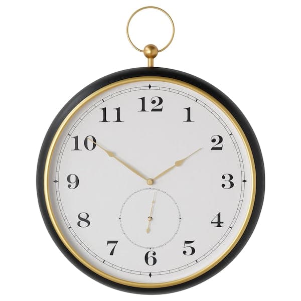 Ikea KUTTERSMYCKE - Wall clock, black, 46 cm