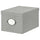KVARNVIK - KVARNVIK Storage box with lid, grey, 25x35x20 cm
