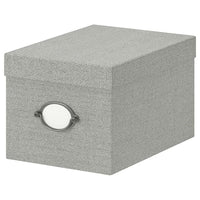 KVARNVIK - Storage box with lid, grey, 18x25x15 cm - best price from Maltashopper.com 70412875