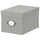 KVARNVIK storage box with lid, grey, 18x25x15 cm