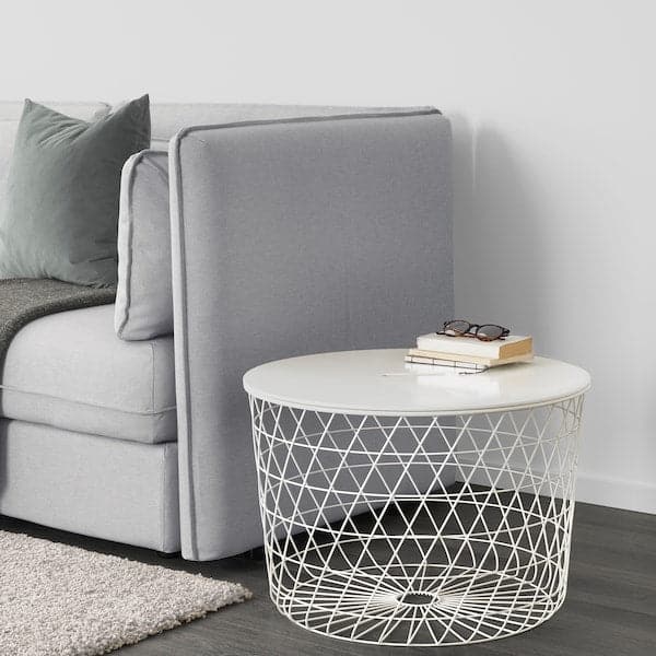 Ikea KVISTBRO - Storage table, white, 61 cm