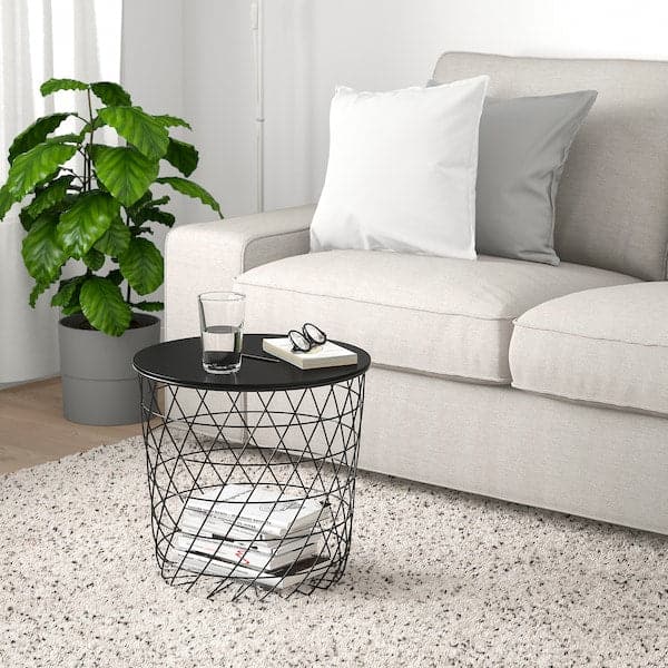 KVISTBRO - Storage table, black, 44 cm - best price from Maltashopper.com 90480401