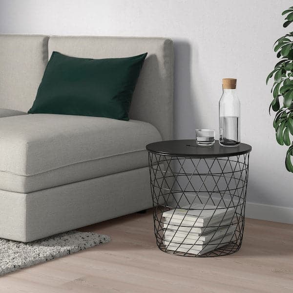Ikea KVISTBRO - Storage table, black, 44 cm