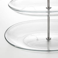 KVITTERA - Serving stand, three tiers, clear glass/stainless steel - best price from Maltashopper.com 90279842