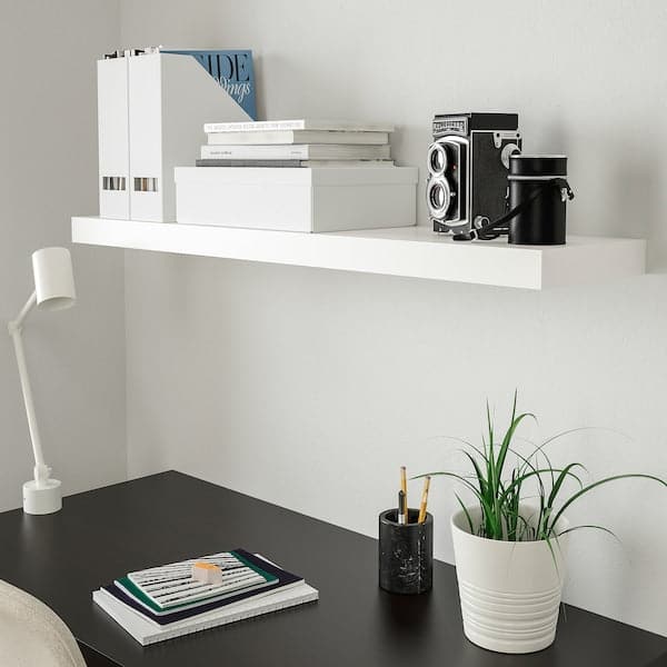 LACK - Wall shelf, white, 110x26 cm - best price from Maltashopper.com 90282180