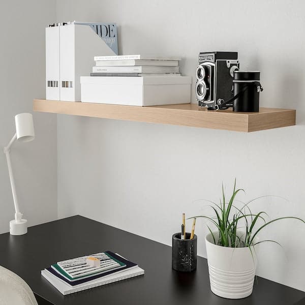 Ikea LACK - Wall shelf, white stained oak effect, 110x26 cm