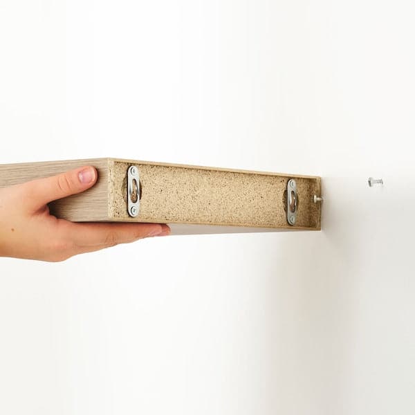 Ikea LACK - Wall shelf, white stained oak effect, 30x26 cm