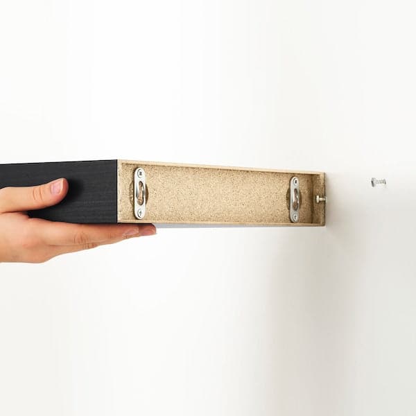 Ikea LACK - Wall shelf, black-brown, 30x26 cm