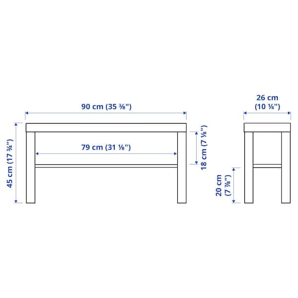 Ikea LACK - TV bench, white, 90x26x45 cm
