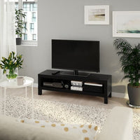 LACK - TV bench, black-brown, 120x35x36 cm - best price from Maltashopper.com 20498937