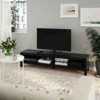 LACK - TV bench, black-brown, 160x35x36 cm - best price from Maltashopper.com 20498904
